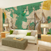 3D photo wallpaper Retro sailing map wall painting nostalgic living room bedroom Cafe TV background wall wallpaper mural