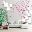 Custom Any Size 3D Photo Wallpaper Rose Petal Tree Brick Wall Paper Painting Modern 3D Living Room TV Background Wall Art Mural