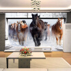 Running Horses Custom Photo Wallpaper Modern Creative Artistic Wall Mural Wallpaper Restaurant Sofa TV Backdrop Home Decoration