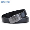 Samsonite Mens Belt Casual Business Belt Pin Buckle Belt Imported Leather Pants Black TK209005 120CM