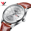Relogio Masculino NIBOSI Mens Watches Top Luxury Watch Waterproof Fashion Sport Genuine Leather Erkek Kol Saat Mens Wristwatch