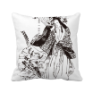 Japan Sakura Drawing Sketch Square Throw Pillow Insert Cushion Cover Home Sofa Decor Gift