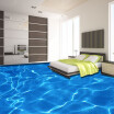 Free Shipping blue water ripple flooring painting bedroom supermarket decoration self-adhesive floor mural 250cmx200cm