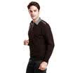 Antarctic Nanjiren N633C52181 thermal underwear men&39s business casual shirt collar plus velvet thick jacket black -3XXL