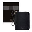 Kinbor gift box zipper A6 handbook notepad embroidery velvet schedule hand book stationery notebook black swan DTB61003-1