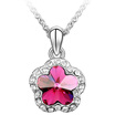Flower Necklace Crystal Fashion Jewelry Women High Quality Accessories 18KGP Classic Simple Necklace Pendants 237