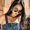 LOHO glasses polarized sunglasses women&39s fashion large frame color film tide sunglasses female wild street LHK005 piano black