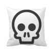 Fun Skeleton Cute Online Chat Emoji Square Throw Pillow Insert Cushion Cover Home Sofa Decor Gift