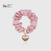 Shes headband hair accessories heart-shaped hair ring head flower band hair rope jewelry Korea wild simple head rope A4 red code