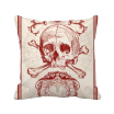 Red Crown Skeleton Poker Card Pattern Square Throw Pillow Insert Cushion Cover Home Sofa Decor Gift