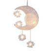 Creative Personality Chandelier With Star Moon Warm Lighting Simple Lamp For Childrens Room