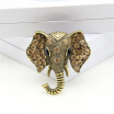 Big Size Retro Elephant Brooch Fashion Cute Elephant Buckle Brooches Rhinestone Shawl And Badges For Men Women Indian Jewelry