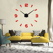 Modern Frameless DIY Wall Clock Large 3D Wall Watch Non Ticking for Living Room Bedroom Kitchen