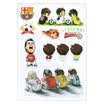 LMA Loma Car 3D Sticker Scratch Cover Stickers Patriotic car stickers Five-star Red Flag Sticker Set