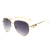 Retro Vintage Sunglasses Aviator Style Frames Dazzling Reflective Coating Lens Eyeglasses