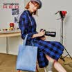 Samsonite PU TOTE Simple&fashionable multi-color ladies shopping bag double-sided shoulder bag DN308001 gray
