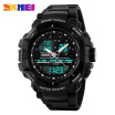 Mens Fashion 3 Time Zones Analog-Digital Alarm Chrono Light Sports Watch