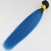 Brazilian Virgin Straight hair Ombre Human Hair 1Bblue Sew In Weft 8A Grade Virgin Ombre Brazilian Hair Extension 4 Bundles