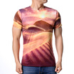 Fashion Round Neck Desert Printed Short Sleeves Mens T-shirts