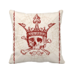 Hearts Spade Red Crown Skeleton Poker Card Square Throw Pillow Insert Cushion Cover Home Sofa Decor Gift