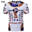 Summer New Mens T-Shirt WorldCup Printed Football T-shirt Casual Commemorative T-shirt Sports Running Fitness Exercise
