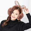 AdjustableElegant Rabbit Fur Winter Earmuffs For Women Warm Earmuffs Ear Warmers Gifts For Girls Cover Ears Fashion Brand