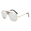 LIKEUS Luxury men sunglasses casual fashion eyewear Summer beach metal turtles personality cross-beam retro sunglasses