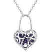 Heart Necklace Pendant For Women Vintage Fashion Jewelry High Quality Luxury Noblest Accessories White Gold Plated 27981