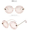 Mirror Rose Gold Sunglasses Women Round Luxury Brand Female Sun Glasses For Women 2018 Fashion Oculos Star Style Shades
