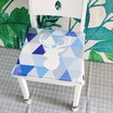 Yuanyuan Nordic Wind Cotton Cushion Pad Thicken Sponge Mat Fabric Chair Mat Geometry Deer Blue Grey