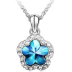 Flower Necklace Crystal Fashion Jewelry Women High Quality Accessories 18KGP Classic Simple Necklace Pendants 237