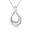 925 Sterling Silver Necklace ART DOU "Infinity Love" Mobius Strip Fashion Jewelry Pendant for Women 18"