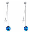 Long Chain Drop Earrings For Women Wedding Gifts Star Moon Crystal from Austrian Dangle Earring Jewelry -28341
