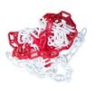 Tenchi CT warning protective plastic chain road cone chain hotel isolation roadblock cone ice cream cone link safety chain 6mm warning chain red&white 3 meters