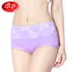 Langsha womens underwear womens high waist cotton large size hip breathable cotton briefs 4 strips mixed color flowers 175XXL