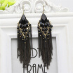 Handmade Crystal Tassel Earrings For Women Gown Nigeria Bridal Jewelry Ladies Party Earring Grammy Star Style Best Festival Gift