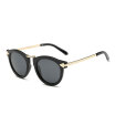 LIKEUS Retro Round Coating Sunglasses Polarized Women Brand Designer Vintage Sun Glasses Woman Metal Arrow Polarized Sunglasses