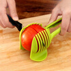Handheld Fruit Slicer Tomato Cutter Lemon Potato Food Egg Peel Onion Holder
