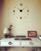 Modern Frameless DIY Wall Clock Large 3D Wall Watch Non Ticking for Living Room Bedroom Kitchen