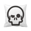 Determined Look Skeleton Cute Emoji Square Throw Pillow Insert Cushion Cover Home Sofa Decor Gift