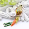 Cute Red Birds Brooch Pin Perfect Enamel Brooches Women Birthday Gift Broche Gold Brooches Pins Broches Women Hijab Accessories