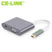 CE-LINK Type-C to VGA Converter USB-C31 Adaptor Adapter Conversion Line Apple Mac Laptop Expansion Dock TV Projector 1101
