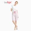 INTERIGHT home pants female ladies printing breathable light pants blue bottom bird flower L