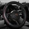 Chi Qin steering wheel cover leather cowhide way Guanlaoke Fox Yinglang Xuan Yi Fu Rui Si Qi Jun set BMW 5 Series Four Seasons 3D Sports Inlay Beige