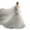 Lace Tiers Hand Made Beading Splice Train Strapless Mermaid Wedding Dress