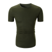 New Mens Fashion Casual Short Sleeve T-shirt Male Round Neck Slim Fit Solid Color T-shirt Tops