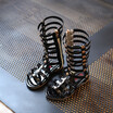 2018 Summer Children Sandals Girls Sandals High-leg Fashion Rivets Roman Gladiator Sandals Girls Shoes Kids Sandals