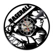 Reloj De Pared De Vinilo Record Modern Style Style Baseball Design Theme Home Decor Wall Art