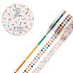 Kinbor 3 roll pocket book&paper tape 10mm5m basic handbook sticker color tape dot line DTB64157