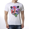 Mens Colorful Printing Panda Short Sleeve T-shirt